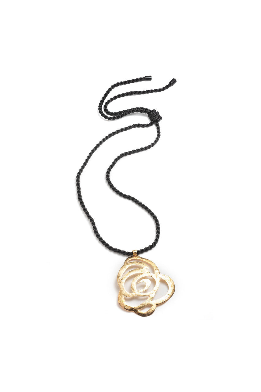 Buy Gold Plated Floral Scroll Necklace in Gold Online Gold