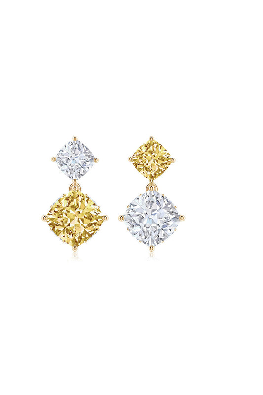 Buy Orient Express Lab-Grown 14K Gold with Yellow & White Diamond Two Stone Earrings in 14K Yellow Gold Online 14K Yellow Gold