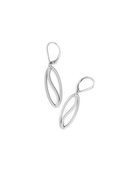 Buy Shangri-La Elliptical Yin-Yang 14K Gold and Diamond Medium Leverback Earrings in 14K White Gold Online 14K White Gold
