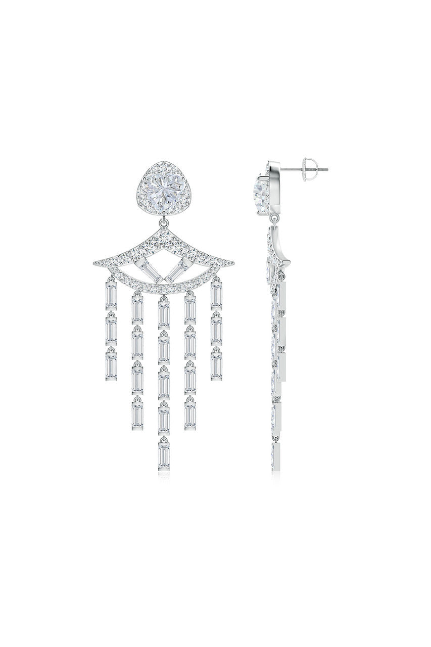 Buy Orient Express Lab-Grown 14K Gold & Diamond Statement Earrings in 14K White Gold Online 14K White Gold