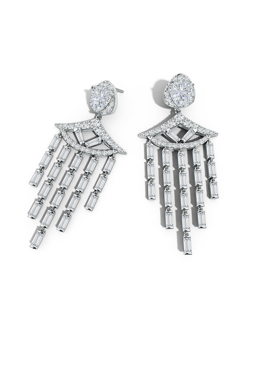 Buy Orient Express Lab-Grown 14K Gold & Diamond Statement Earrings in 14K White Gold Online 14K White Gold