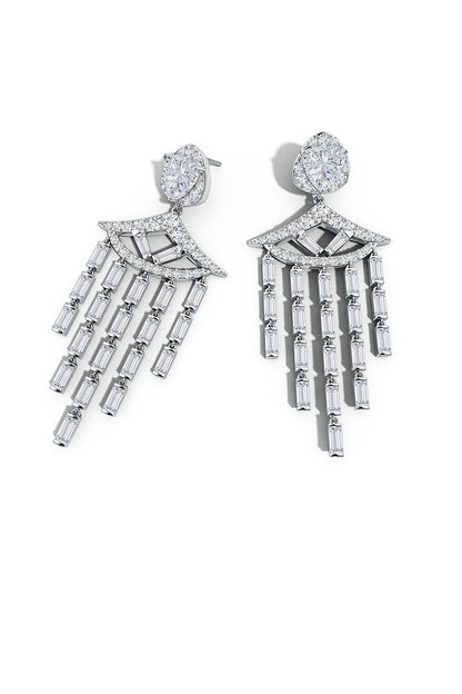 Buy Orient Express Lab-Grown 14K Gold & Diamond Statement Earrings in 14K White Gold Online 14K White Gold