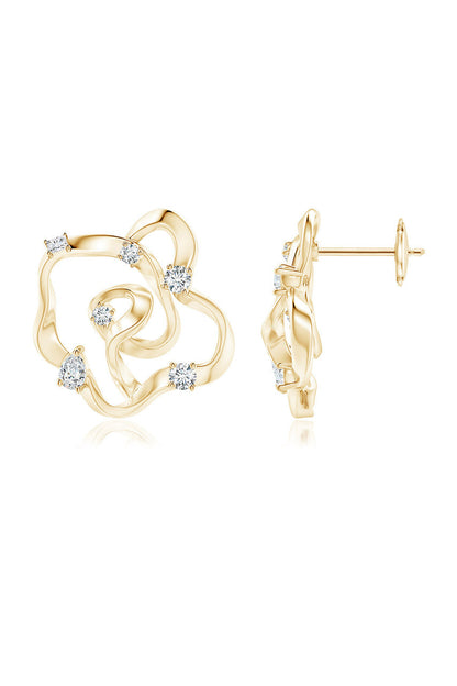 Buy Sakura 14k Scattered Diamond Stud Earrings in 14K Yellow Gold Online 14K Yellow Gold