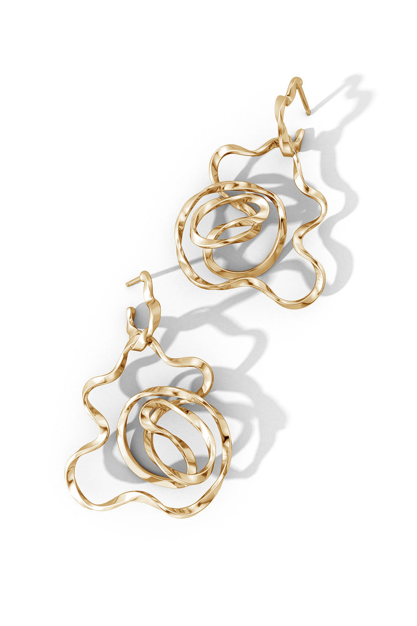 Buy Sakura 14k Hoop Earrings in 14K Yellow Gold Online 14K Yellow Gold
