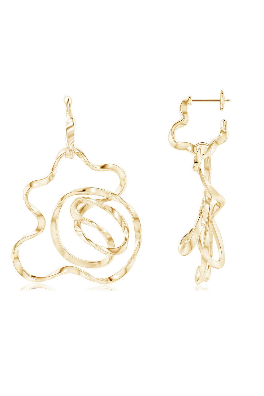 Buy Sakura 14k Hoop Earrings in 14K Yellow Gold Online 14K Yellow Gold