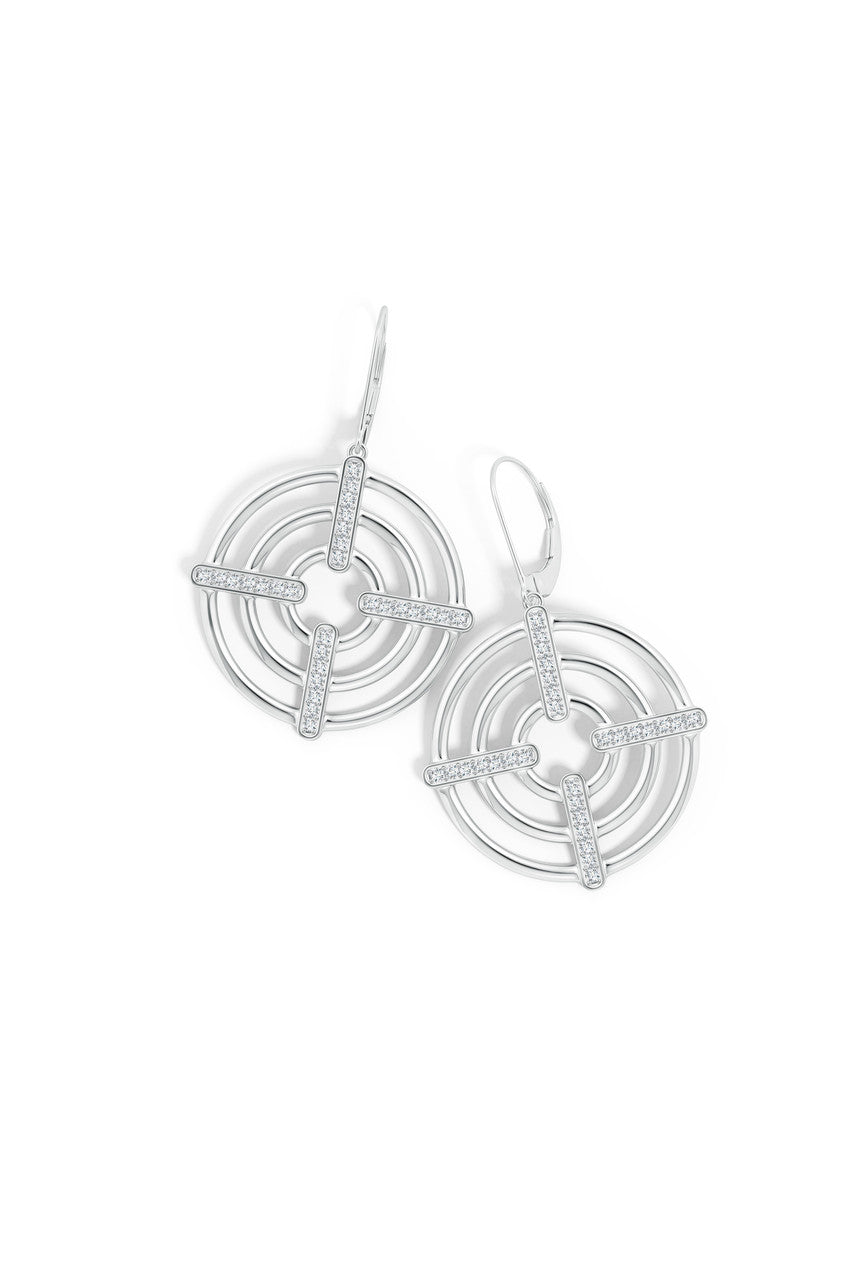 Buy Infinity Concentric Circle 14K Gold Earrings in 14K White Gold Online 14K White Gold