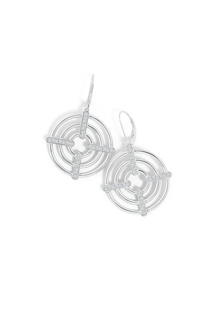 Buy Infinity Concentric Circle 14K Gold Earrings in 14K White Gold Online 14K White Gold