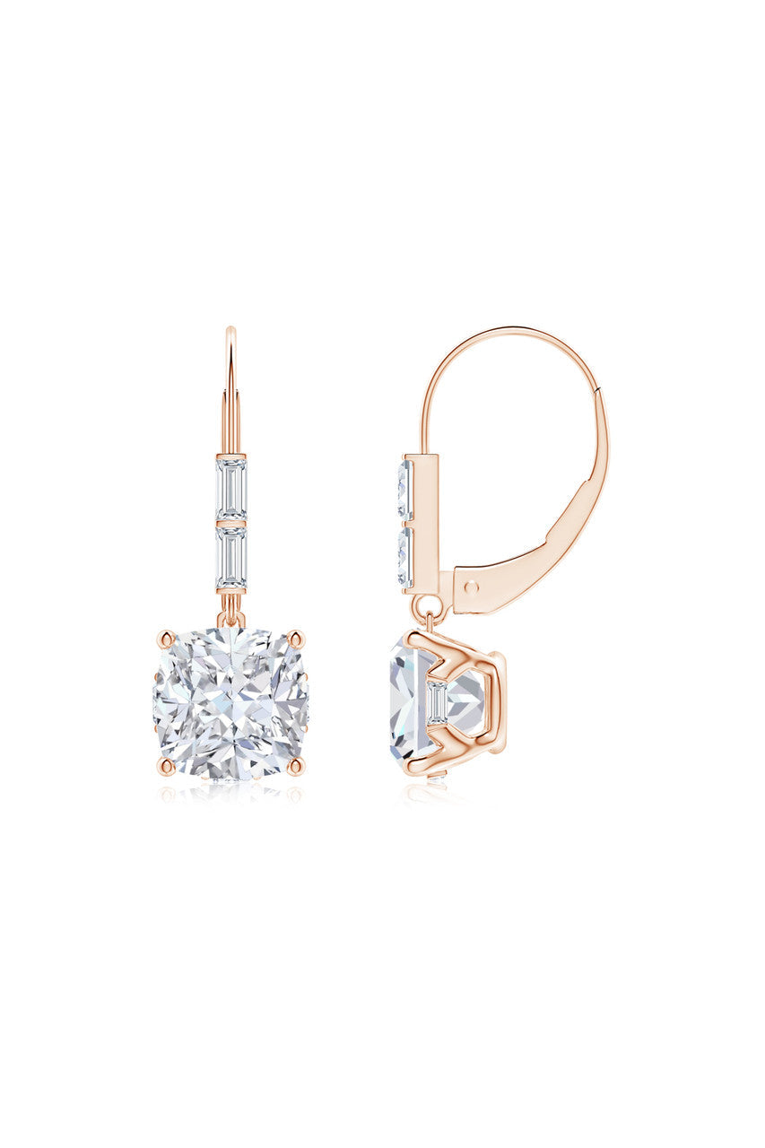Buy Orient Express Lab-Grown 14K Gold Cushion Diamond Earrings in 14K Rose Gold Online 14K Rose Gold