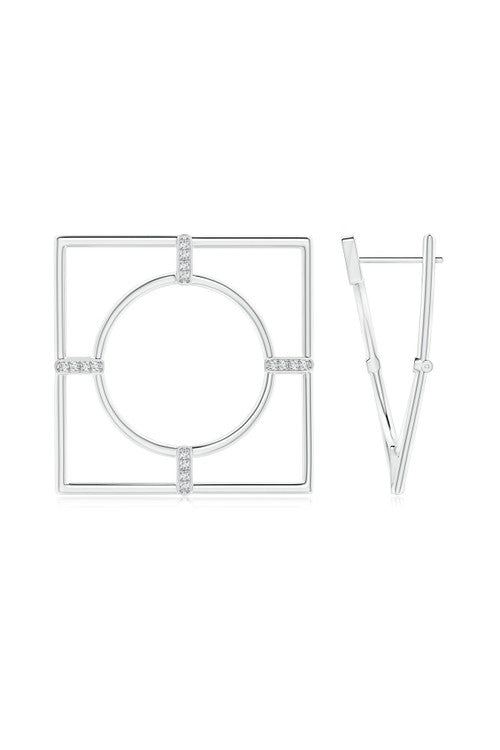 Buy Infinity 14K Gold Geometric Hoop Earrings in 14K White Gold Online 14K White Gold