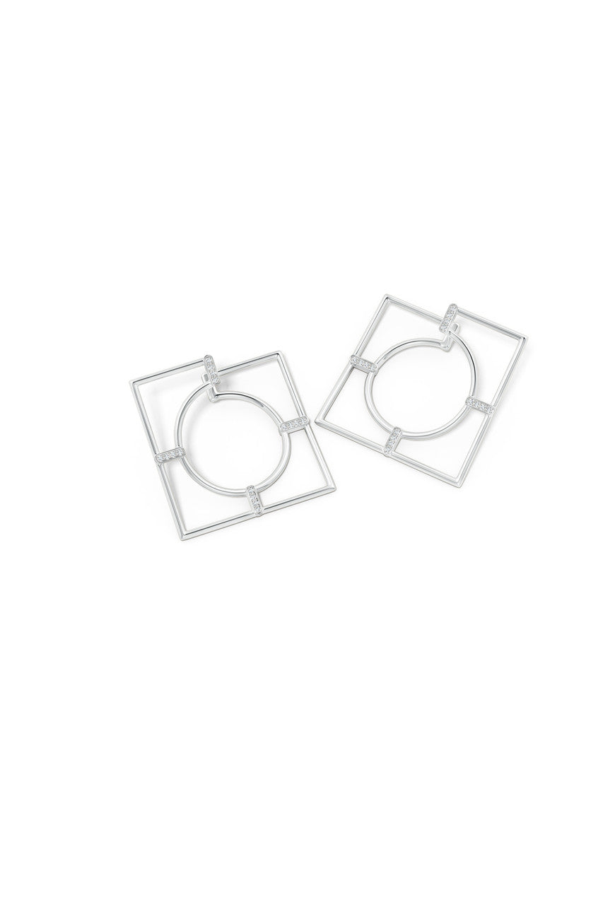 Buy Infinity 14K Gold Geometric Hoop Earrings in 14K White Gold Online 14K White Gold
