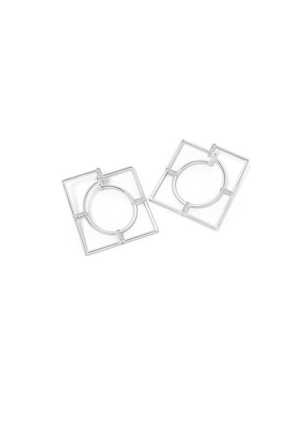 Buy Infinity 14K Gold Geometric Hoop Earrings in 14K White Gold Online 14K White Gold
