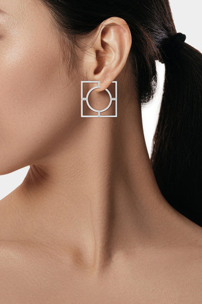 Buy Infinity 14K Gold Geometric Hoop Earrings in 14K White Gold Online 14K White Gold