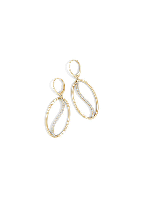 Buy Shangri-La Elliptical Yin-Yang 14K-Gold and Diamond Large Leverback Earrings in 14K Yellow Gold Online 14K Yellow Gold
