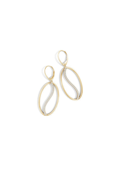 Buy Shangri-La Elliptical Yin-Yang 14K-Gold and Diamond Large Leverback Earrings in 14K Yellow Gold Online 14K Yellow Gold