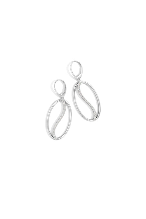 Buy Shangri-La Elliptical Yin-Yang 14K-Gold and Diamond Large Leverback Earrings in 14K White Gold Online 14K White Gold
