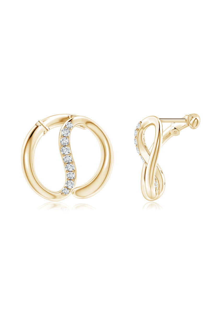 Buy Shangri-La Yin-Yang 14K Gold and Diamond Medium Button Stud Earrings in 14K Yellow Gold Online 14K Yellow Gold