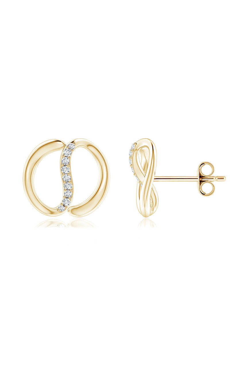 Buy Shangri-La Yin-Yang 14K Gold Diamond Stud Earrings in 14K Yellow Gold Online 14K Yellow Gold