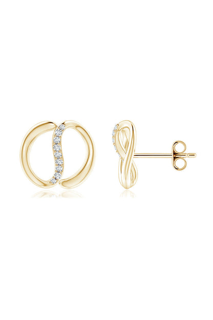 Buy Shangri-La Yin-Yang 14K Gold Diamond Stud Earrings in 14K Yellow Gold Online 14K Yellow Gold