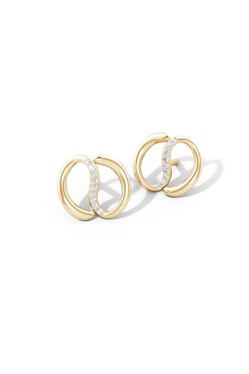 Buy Shangri-La Yin-Yang 14K Gold Diamond Stud Earrings in 14K Yellow Gold Online 14K Yellow Gold