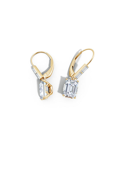 Buy Orient Express Lab-Grown 14K Gold & Emerald Cut Diamond Earrings in 14K Yellow Gold Online 14K Yellow Gold