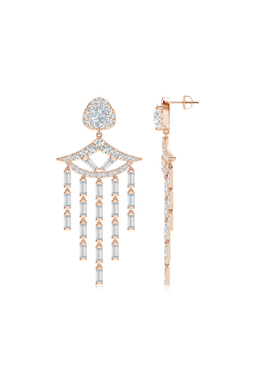 Buy Orient Express Lab-Grown 14K Gold & Diamond Statement Earrings in 14K Rose Gold Online 14K Rose Gold