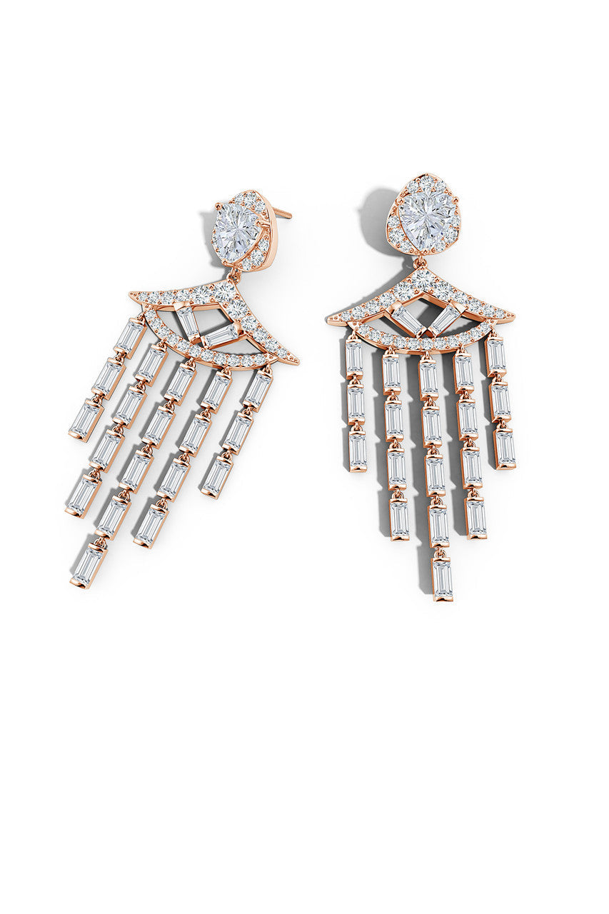 Buy Orient Express Lab-Grown 14K Gold & Diamond Statement Earrings in 14K Rose Gold Online 14K Rose Gold