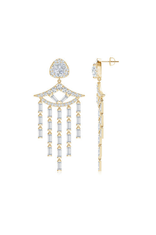 Buy Orient Express Lab-Grown 14K Gold & Diamond Statement Earrings in 14K Yellow Gold Online 14K Yellow Gold