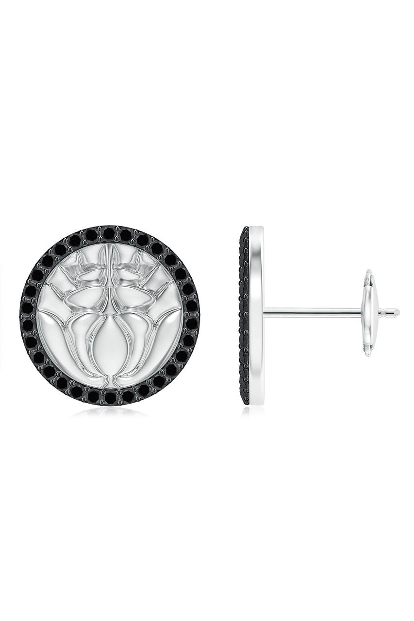 Buy Kamon 14k Diamond Stud Earrings in 14K White Gold/Black Diamonds Online 14K White Gold/Black Diamonds