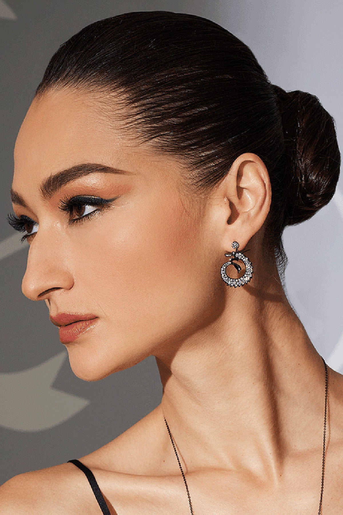 Buy Dragon Lab-Grown Diamond Silver Drop Earrings in Midnight Silver Online Midnight Silver