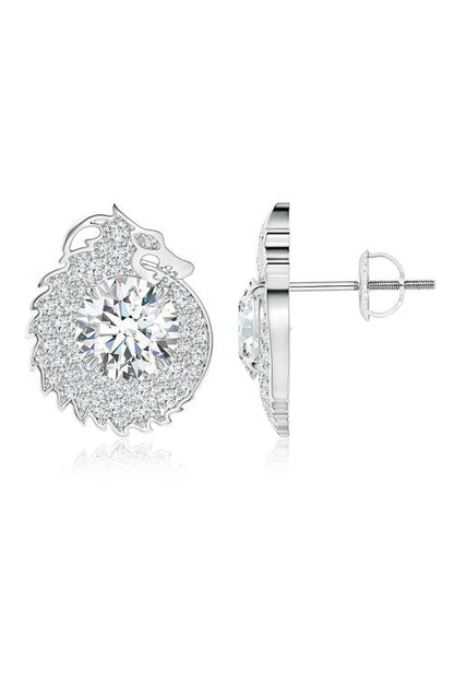 Buy Dragon Lab-Grown 14K Gold Round Diamond Earrings in 14K White Gold Online 14K White Gold