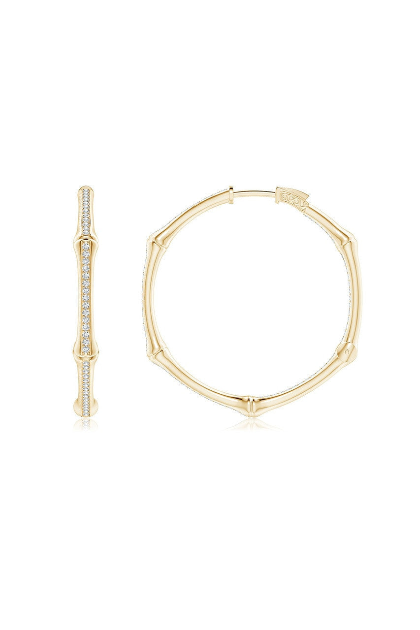 Buy Indochine 14k Small Pave Diamond Full Circle Hoops in 14K Yellow Gold Online 14K Yellow Gold