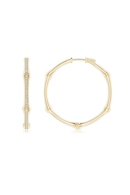Buy Indochine 14k Small Pave Diamond Full Circle Hoops in 14K Yellow Gold Online 14K Yellow Gold
