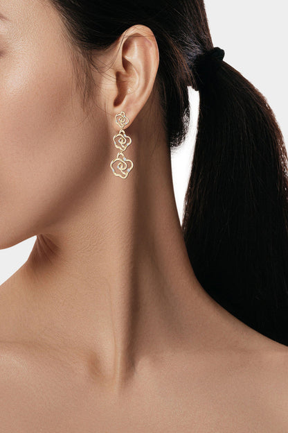 Buy Sakura 14k Tapered Diamond Dangle Earrings in 14K Yellow Gold Online 14K Yellow Gold