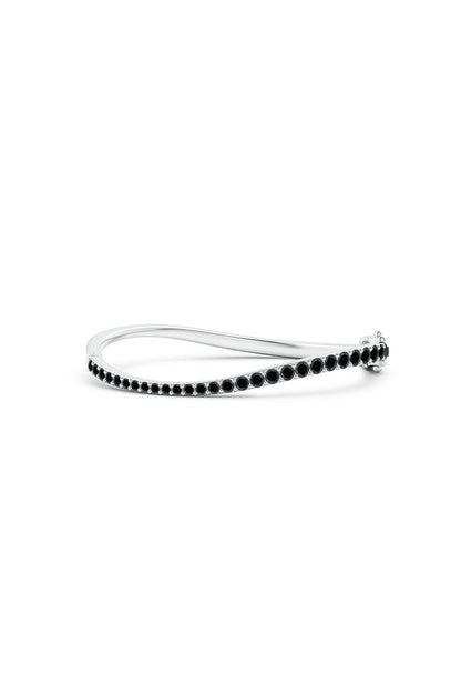 Buy Shangri-La Brushstroke 14K Gold and Black Diamond Full Bracelet in 14K White Gold Online 14K White Gold