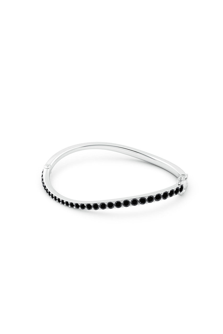 Buy Shangri-La Brushstroke 14K Gold and Black Diamond Full Bracelet in 14K White Gold Online 14K White Gold
