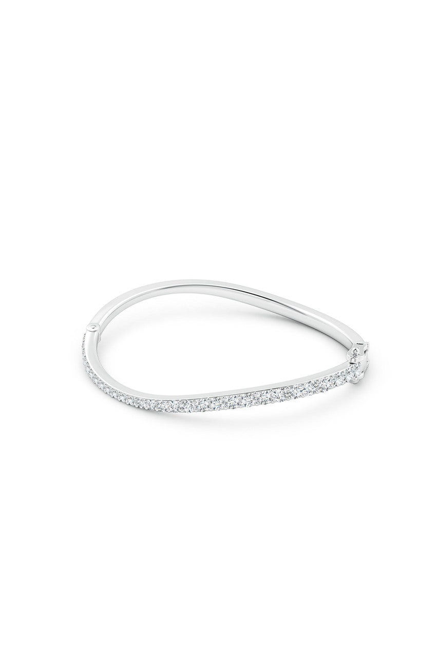 Buy Shangri-La Brushstroke 14K Gold and Diamond Full Bracelet in 14K White Gold Online 14K White Gold
