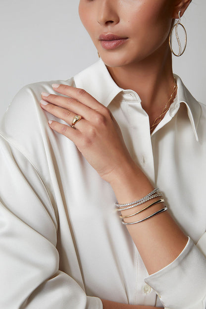Buy Shangri-La Brushstroke 14K Gold Bracelet in 14K White Gold Online 14K White Gold