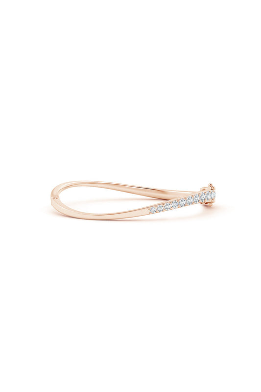 Buy Shangri-La Brushstroke 14K Gold and Diamond Half Bracelet in 14K Rose Gold Online 14K Rose Gold
