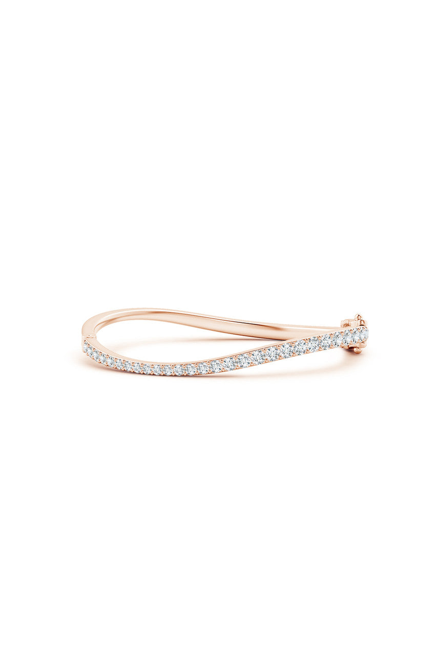 Buy Shangri-La Brushstroke 14K Gold and Diamond Full Bracelet in 14K Rose Gold Online 14K Rose Gold