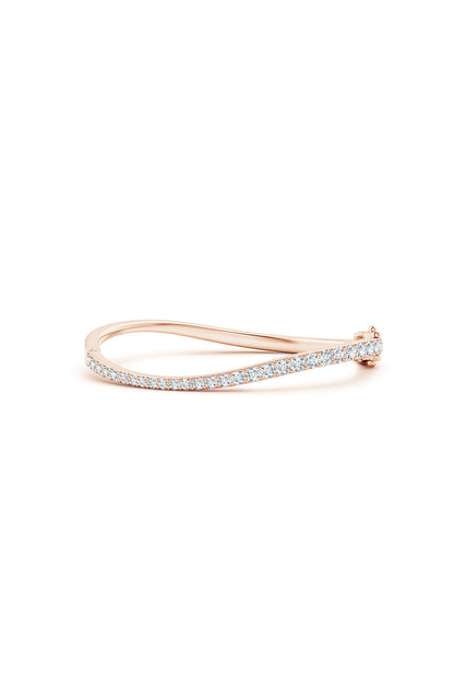 Buy Shangri-La Brushstroke 14K Gold and Diamond Full Bracelet in 14K Rose Gold Online 14K Rose Gold
