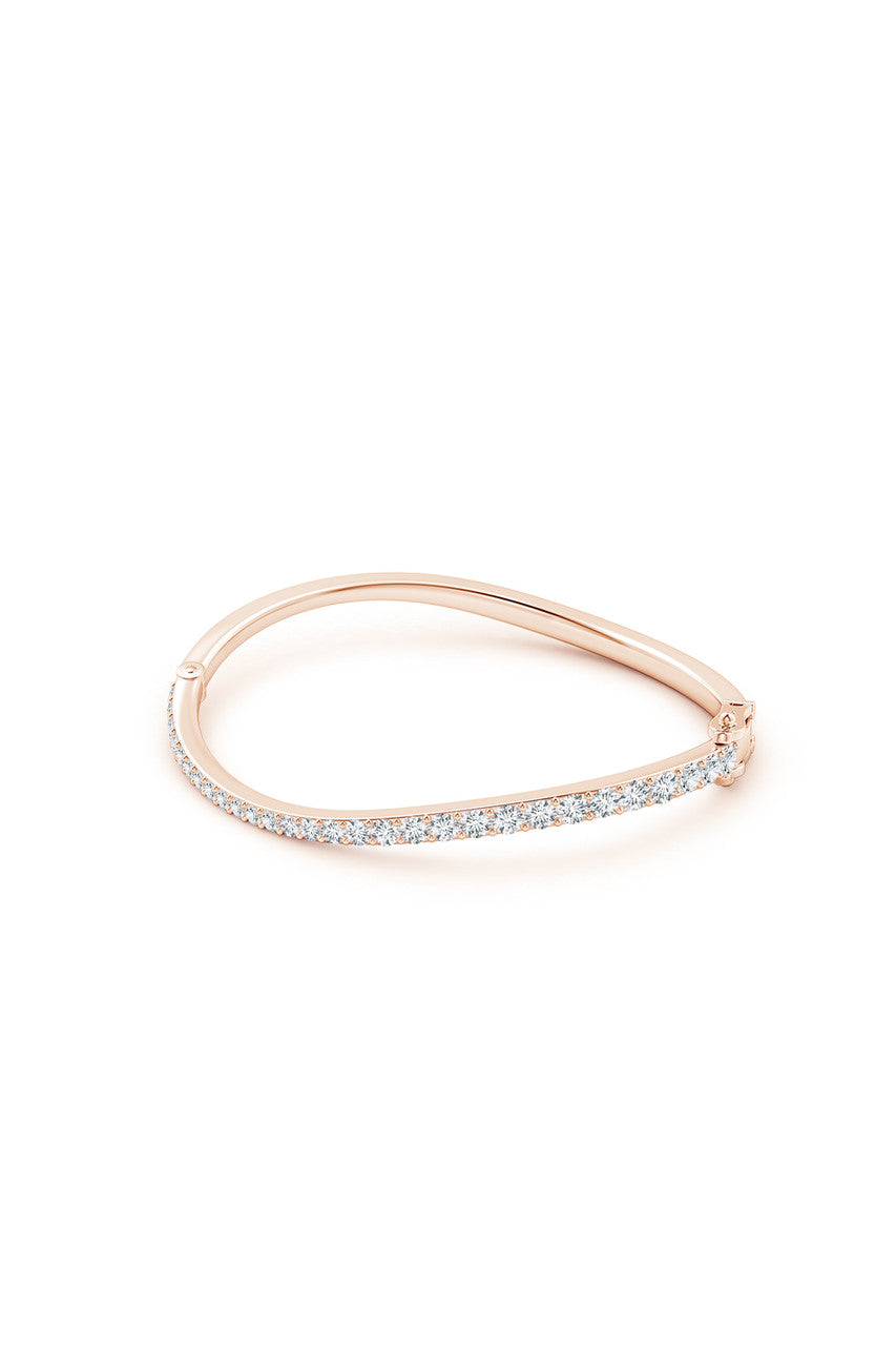 Buy Shangri-La Brushstroke 14K Gold and Diamond Full Bracelet in 14K Rose Gold Online 14K Rose Gold