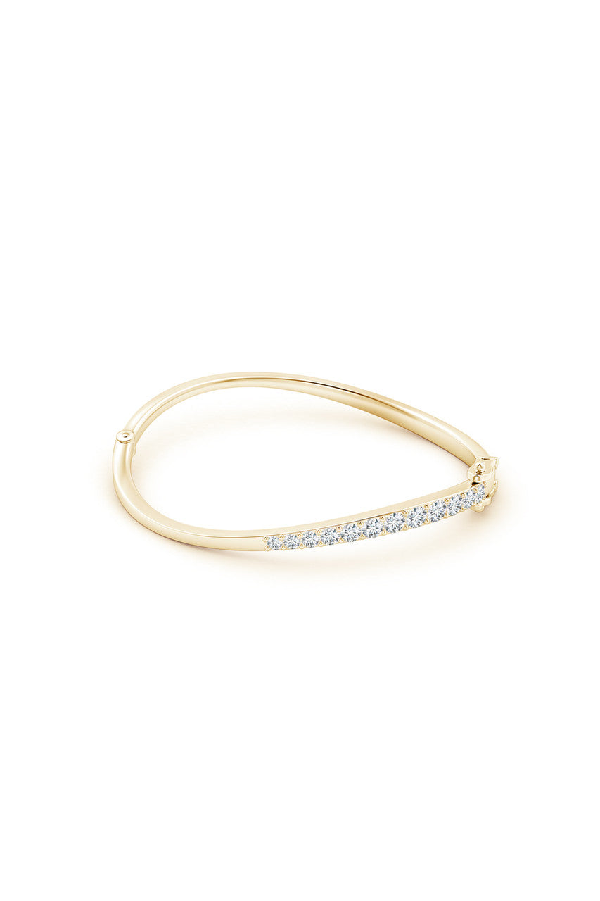 Buy Shangri-La Brushstroke 14K Gold and Diamond Half Bracelet in 14K Yellow Gold Online 14K Yellow Gold