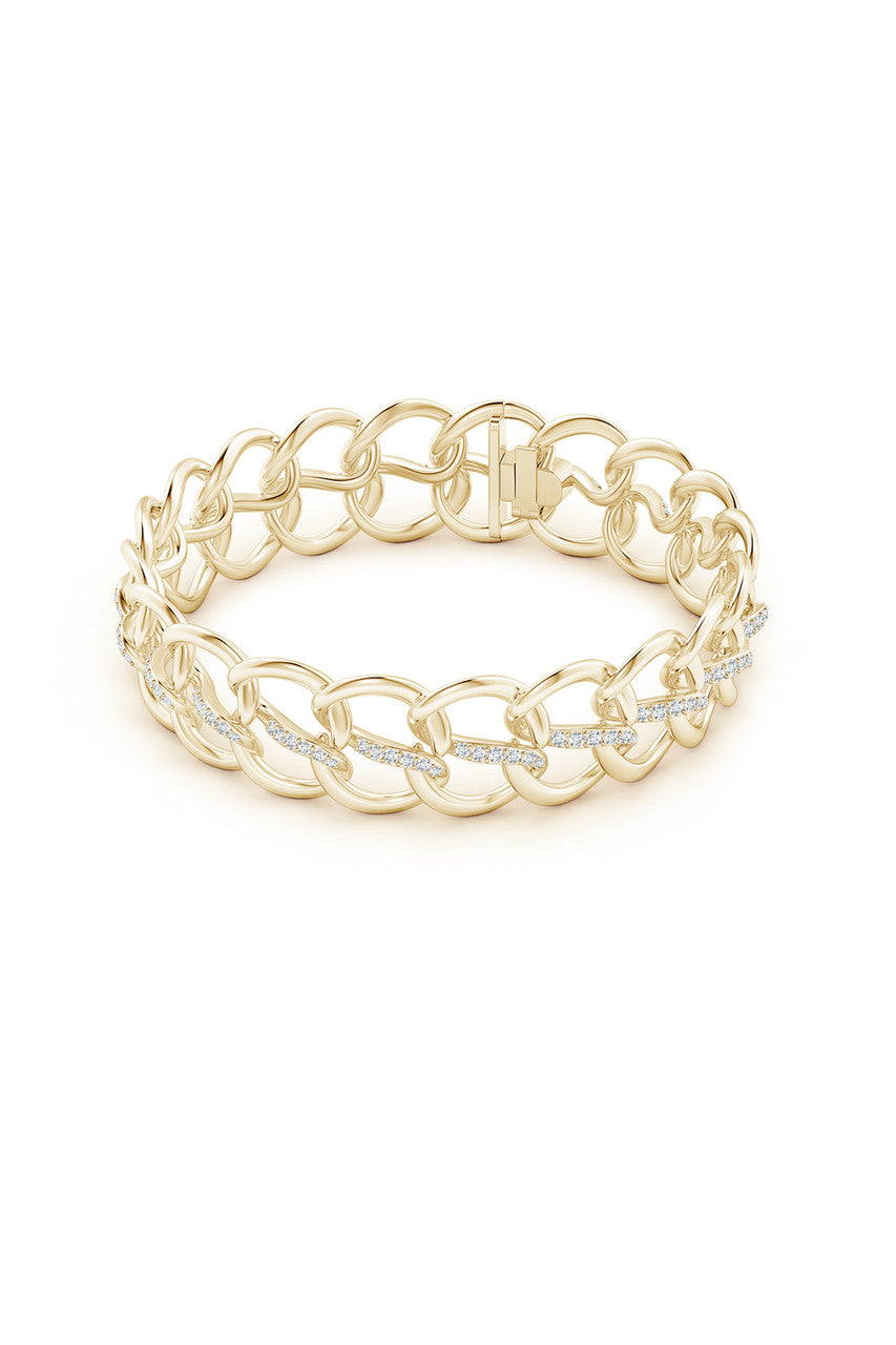 Buy Shangri-La Yin-Yang 14K Gold and Diamond Link Bracelet in 14K Yellow Gold Online 14K Yellow Gold