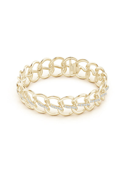 Buy Shangri-La Yin-Yang 14K Gold and Diamond Link Bracelet in 14K Yellow Gold Online 14K Yellow Gold