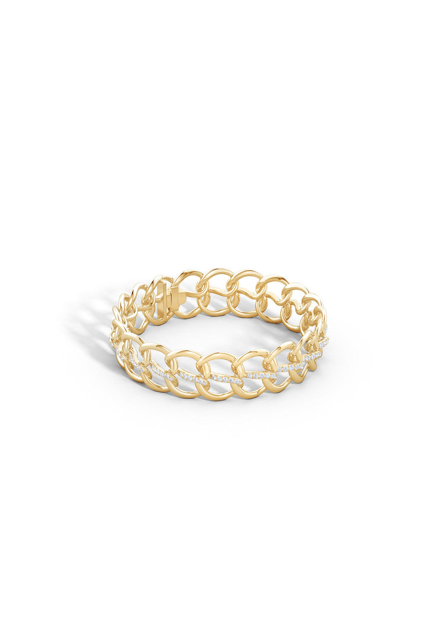 Buy Shangri-La Yin-Yang 14K Gold and Diamond Link Bracelet in 14K Yellow Gold Online 14K Yellow Gold
