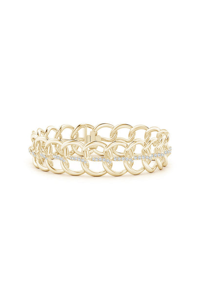 Buy Shangri-La Yin-Yang 14K Gold and Diamond Link Bracelet in 14K Yellow Gold Online 14K Yellow Gold