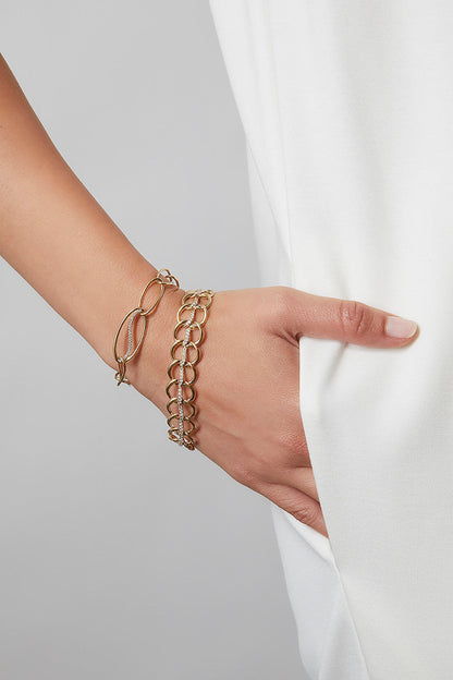 Buy Shangri-La Yin-Yang 14K Gold and Diamond Link Bracelet in 14K Yellow Gold Online 14K Yellow Gold