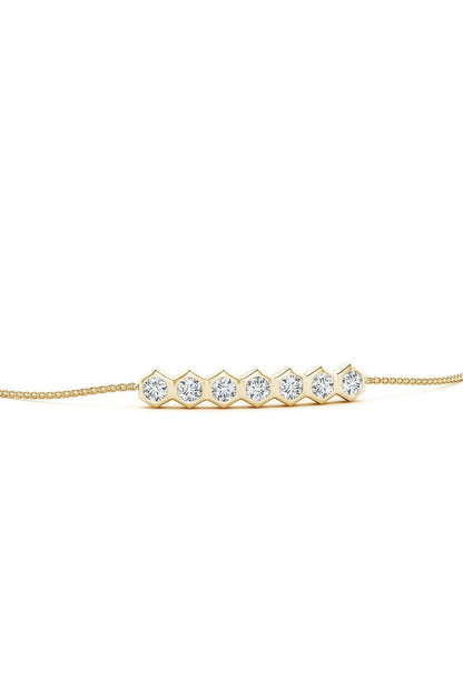 Buy Indochine 14k 7-Hexagon Diamond Bar Bolo Bracelet in 14K Yellow Gold Online 14K Yellow Gold