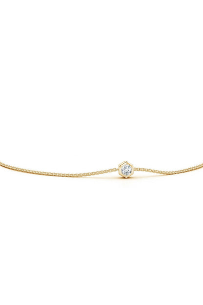 Buy Indochine 14k Hexagon Frame Diamond Solitaire Bolo Bracelet in 14K Yellow Gold Online 14K Yellow Gold