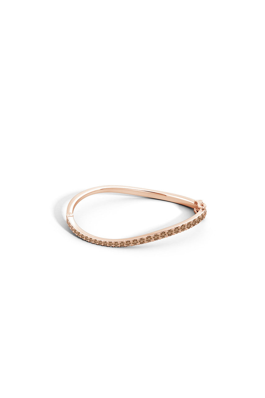 Buy Shangri-La Brushstroke 14K Gold and Coffee Diamond Full Bracelet in 14K Rose Gold Online 14K Rose Gold
